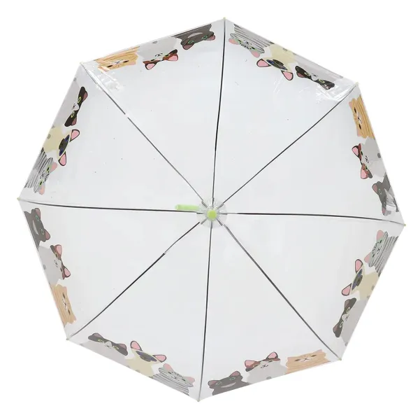 Esschert Design Kinder Regenschirm transparent mit Katzen Ø 86,5 cm