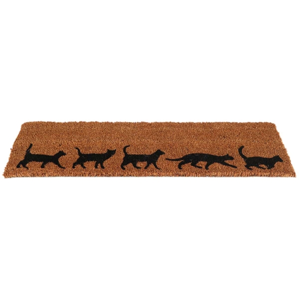 Esschert Design Kokosmatte Katzendekor 75,7 x 25,4 cm