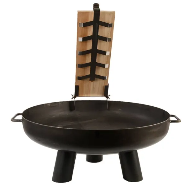 Esschert Design Lachs-Räucherbrett 56 cm - Zedernholz & Edelstahl