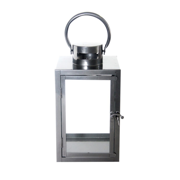 Esschert Design Laterne Anthrazit Größe M 28 cm - Metall & Glas