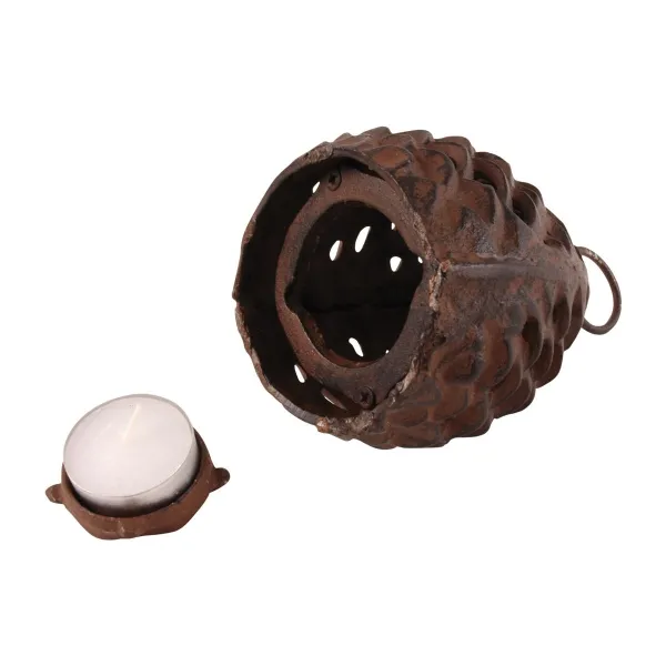 Esschert Design Laterne Tannenzapfen S 12,8 cm - Gusseisen