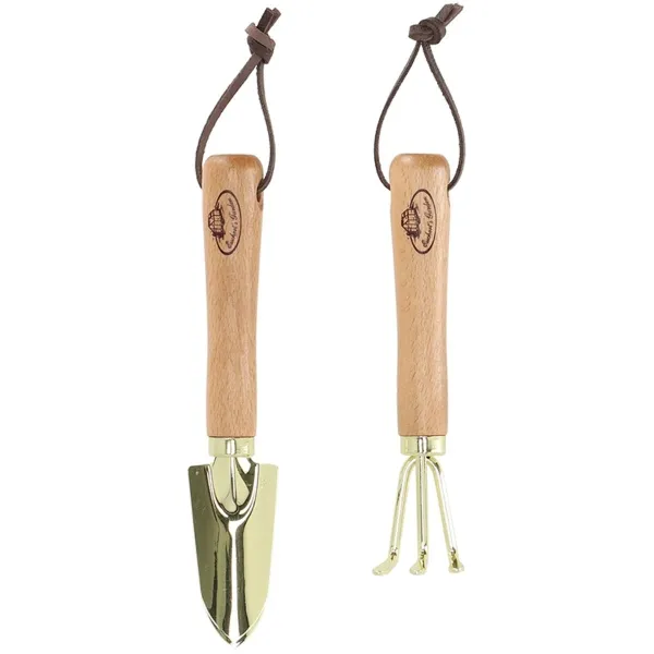 Esschert Design Minitools Schaufel & Harke vergoldet