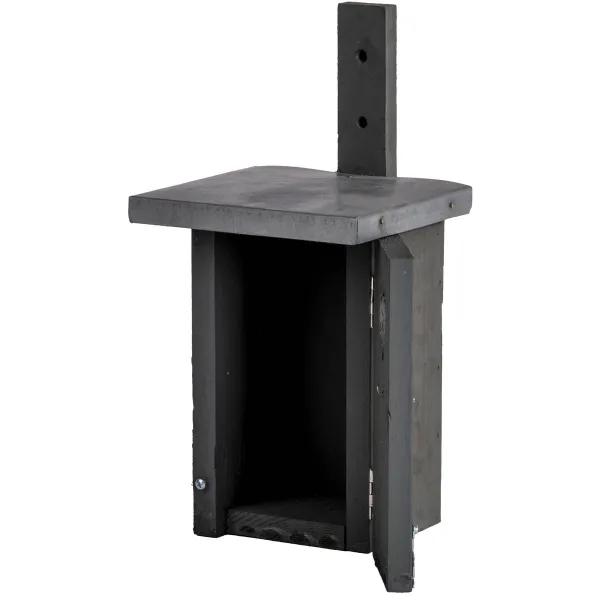 Esschert Design Nistkasten Zaunkönig Grau mit Metalldach - 100 % FSC® Kiefernholz