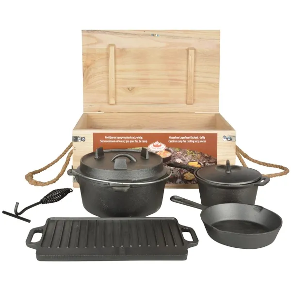 Esschert Design Outdoor Kochgeschirr Dutch Ofen 7 teiliges Set Esschert Design Outdoor Kochgeschirr Dutch Ofen 7 teiliges Set