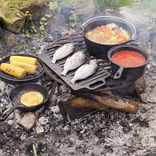 Esschert Design Outdoor Kochgeschirr Dutch Ofen 7 teiliges Set