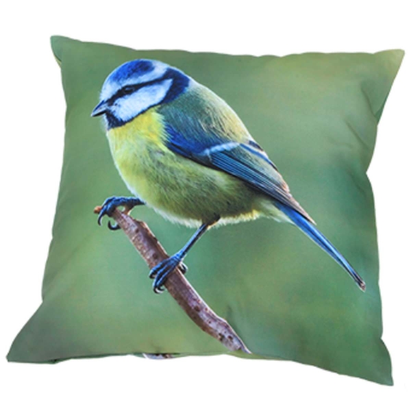 Esschert Design Outdoorkissen S mit Blaumeisenmotiv 40 x 40 cm aus Polyester