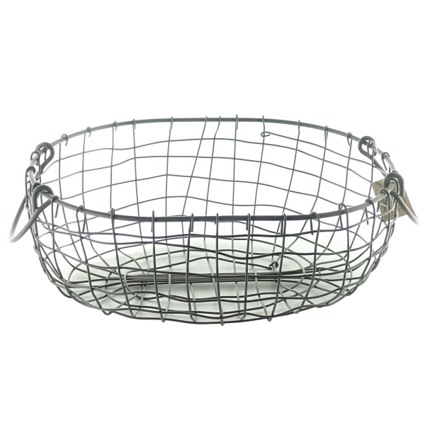 Esschert Design Ovaler Drahtkorb Braun 32 cm