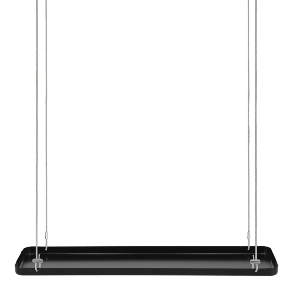 Esschert Design Pflanzentablett Schwarz rechteckig 58 x 15  cm - Metall