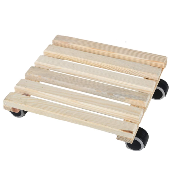 Esschert Design Pflanzenwagen Rolluntersetzer Hellbraun quadratisch  29 cm
