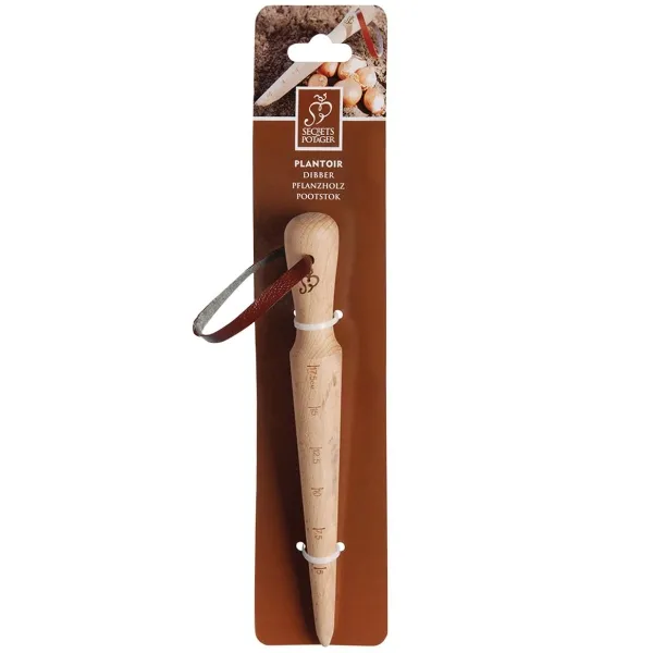 Esschert Design Pflanzholz 26,7 cm - Birkenholz & Leder