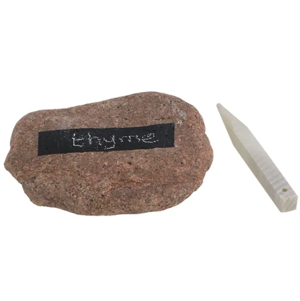 Esschert Design Pflanzschild aus Naturstein & Specksteinkreide