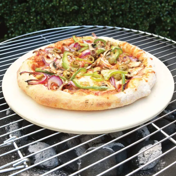 Esschert Design Pizzastein für den Grill & Backofen ca. Ø 30 cm - Cordierit