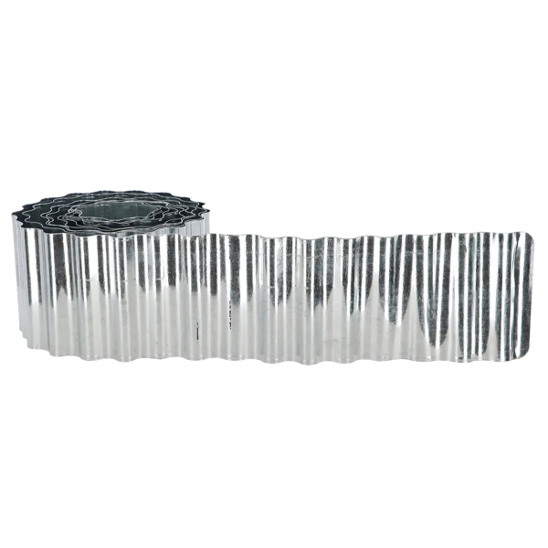 Esschert Design Rasenkante Wellblech aufgerollt 500 x 14 cm - verzinktes Metall