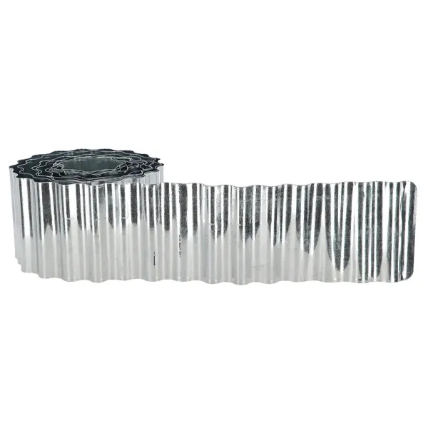 Esschert Design Rasenkante Wellblech aufgerollt 500 x 14 cm - verzinktes Metall