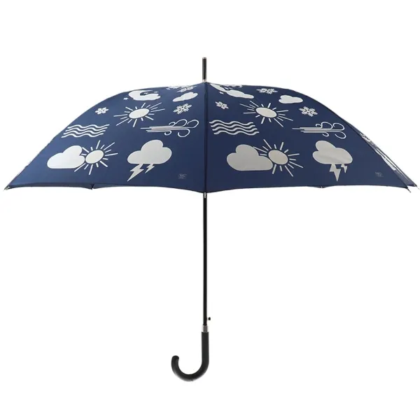 Esschert Design Regenschirm Farbwechsel mit Wettersymbolen