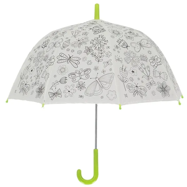 Esschert Design Regenschirm für Kinder mit Blumen & Insekten PiY zum Ausmalen