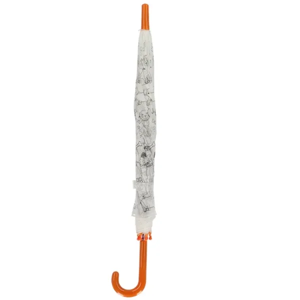 Esschert Design Regenschirm für Kinder mit Hunden PiY zum Ausmalen