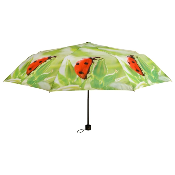Esschert Design Regenschirm mit Marienkäfer Motiv zusammenfaltbar