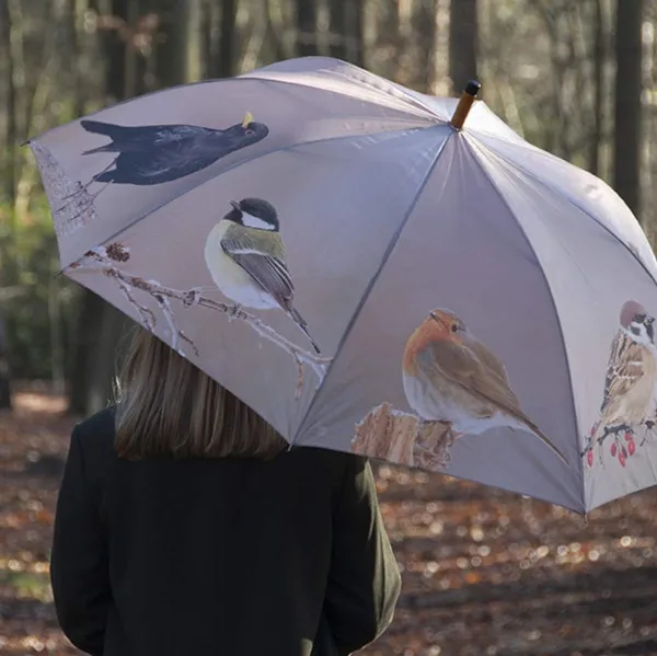 Esschert Design Regenschirm Wintervogeldesign Ø 120 cm