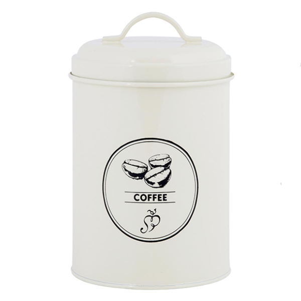 Esschert Design Retro Kaffee Vorratsdose Cremeweiß - Metall