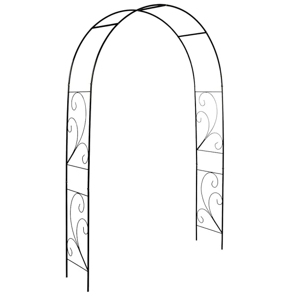 Esschert Design Rosenbogen Schwarz romantisch verziert 134,5 x 220,5 cm - Metall Esschert Design Rosenbogen Schwarz romantisch verziert 134,5 x 220,5 cm - Metall