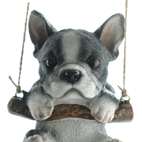 Esschert Design Schaukelnder Hunde-Welpe Bronco Französiche Bulldogge Schwarz - Polyresin Esschert Design Schaukelnder Hunde-Welpe Bronco Französiche Bulldogge Schwarz - Polyresin