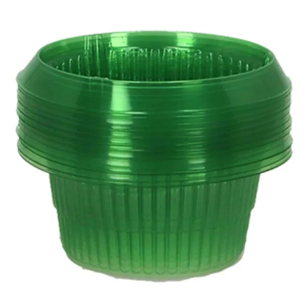 Esschert Design Schneckenkragen Grün transparent im 12er-Pack - Kunststoff