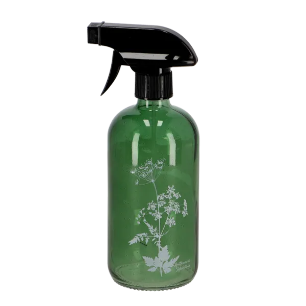 Esschert Design Sprühflasche S Grün mit Motiv Wiesenkerbel 0,5 Liter