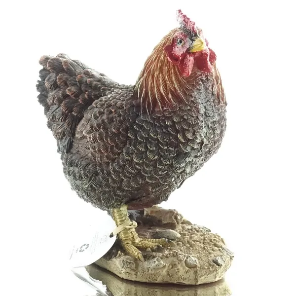 Esschert Design Stehendes Huhn Bunt - Polyresin Esschert Design Stehendes Huhn Bunt - Polyresin