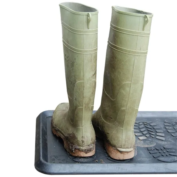 Esschert Design Stiefel-Fußmatte Schwarz 80 x 40 cm - Gummi