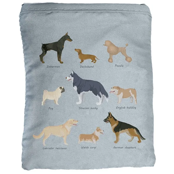 Esschert Design Tasche mit Hunderassen Motiv zusammenfaltbar