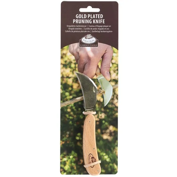 Esschert Design Taschenmesser Hippe mit vergoldeter Klinge