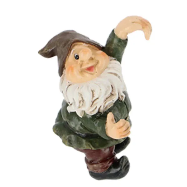 Esschert Design Topfhänger Gartenzwerg mit braune Mütze 7,3 cm - Polyresin