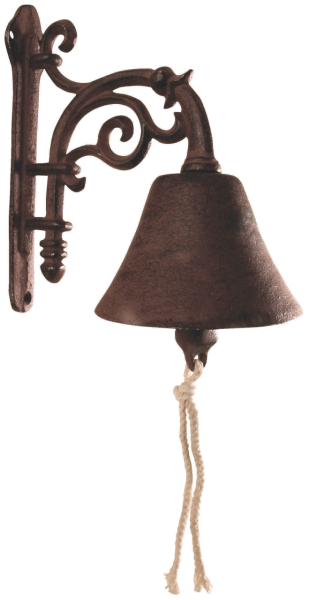 Esschert Design Türglocke Blume aus Gusseisen rostbraun