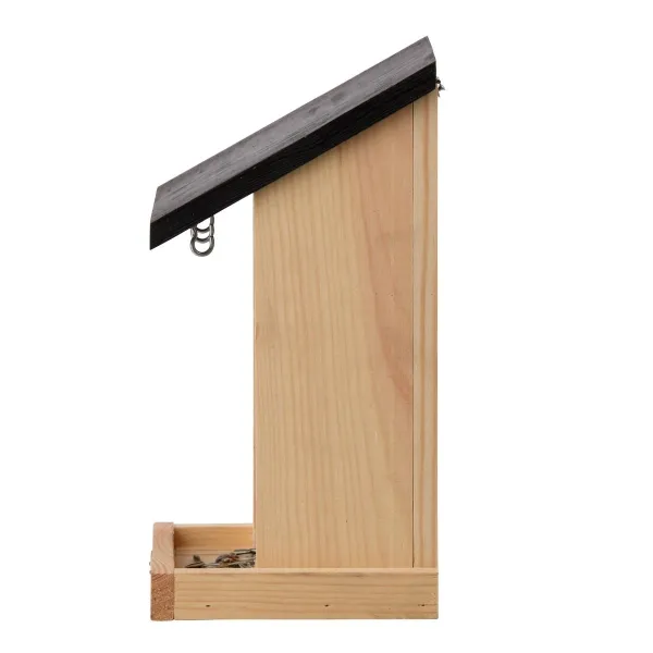 Esschert Design Vogelfutterautomat für die Wandbefestigung 29,3 cm - Kiefernholz