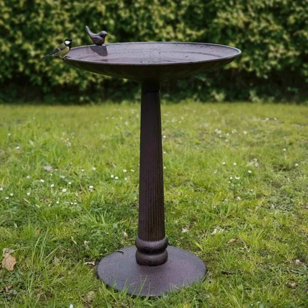 Esschert Design Vogeltränke auf Fuß XL Ø 37 cm Höhe 54 cm - Gusseisen