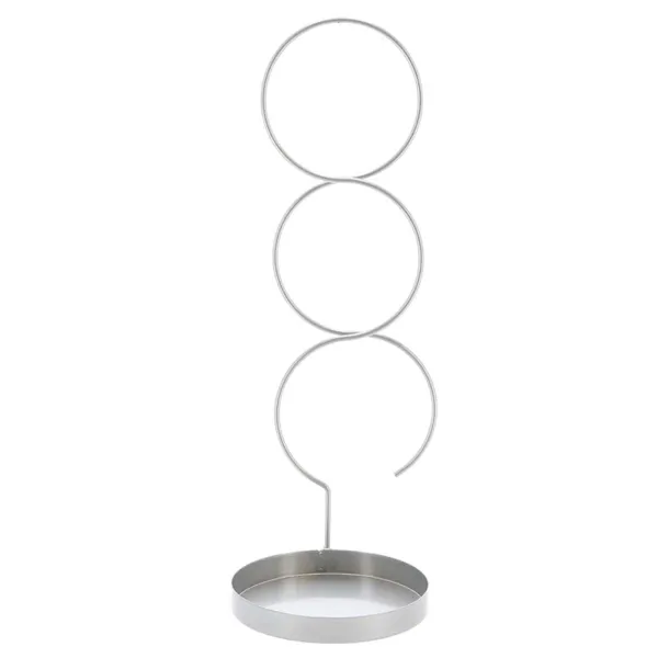 Esschert Design Zimmerpflanzenstütze Ringe Silberfarben mit Untersetzer - Metall Esschert Design Zimmerpflanzenstütze Ringe Silberfarben mit Untersetzer - Metall
