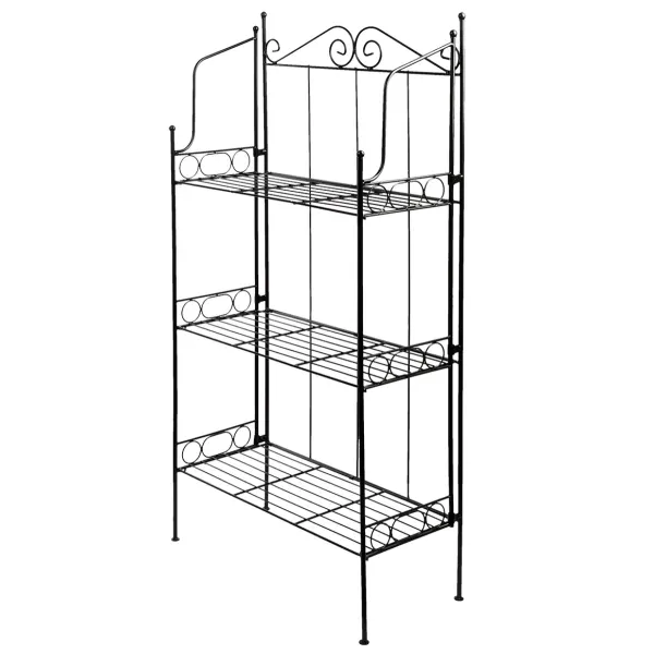 Esschert Etagere Schwarz mit 3 Böden 55,5 x 109,6 cm - Metall