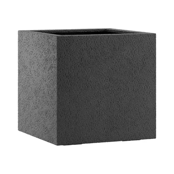 Esteras Pflanzkübel Lisburn Basalt Black 27 x 27 x 27 cm - Fiberglas