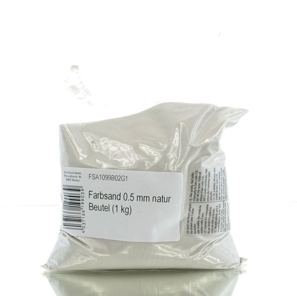 Eurosand Farbsand, 0,5 mm, natur, 1 kg