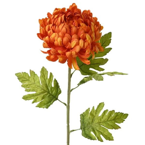 EVERLANDS Chyisantheme Großblumig Orange Ø 15 cm 74 cm - Kunstblumen