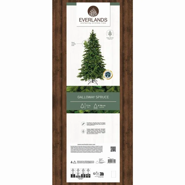 Everlands Künstlicherbaum Galloway-Fichte Ø 106 cm Höhe 150 cm - Kunststoff