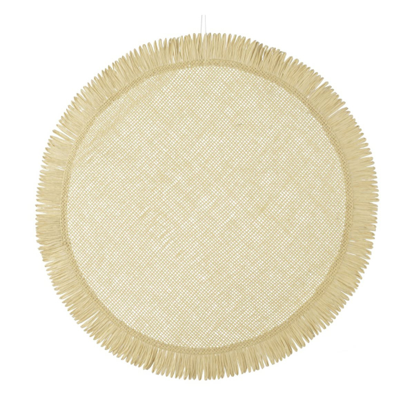 EVERLANDS Tischset Beige mit fransenoptik Ø 38 cm - Papierseil