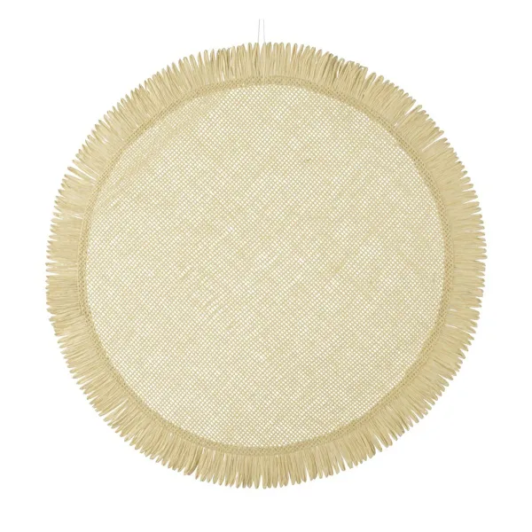 EVERLANDS Tischset Beige mit fransenoptik Ø 38 cm - Papierseil EVERLANDS Tischset Beige mit fransenoptik Ø 38 cm - Papierseil