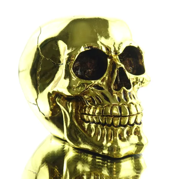 Exotica Cor Mulder Skullhead Totenkopf Goldfarben 10 cm - Polyresin Exotica Cor Mulder Skullhead Totenkopf Goldfarben 10 cm - Polyresin