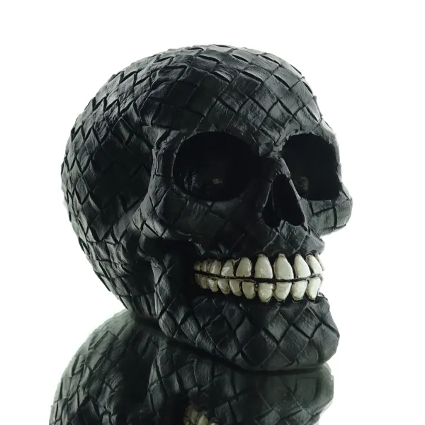 Exotica Cor Mulder Skullhead - Totenkopf Leather Schwarz - 12 cm Exotica Cor Mulder Skullhead - Totenkopf Leather Schwarz - 12 cm