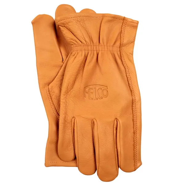 FELCO® 703 Durchstichfeste Handschuhe Größe XL aus hellbraunem Leder