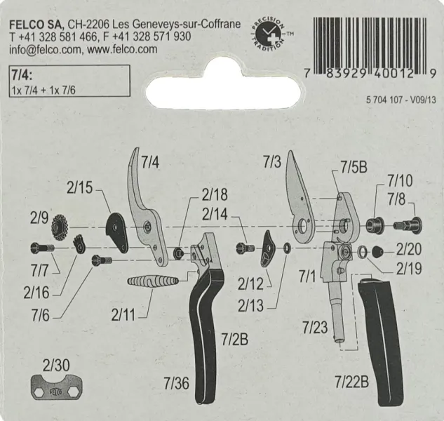 Felco Gegenklinge 7/4