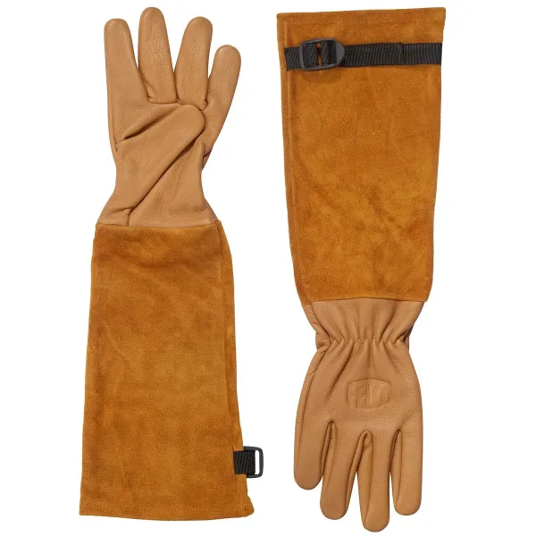 FELCO® 705 Rosenhandschuhe Größe XL aus Rindsveloursleder mit Stulpe