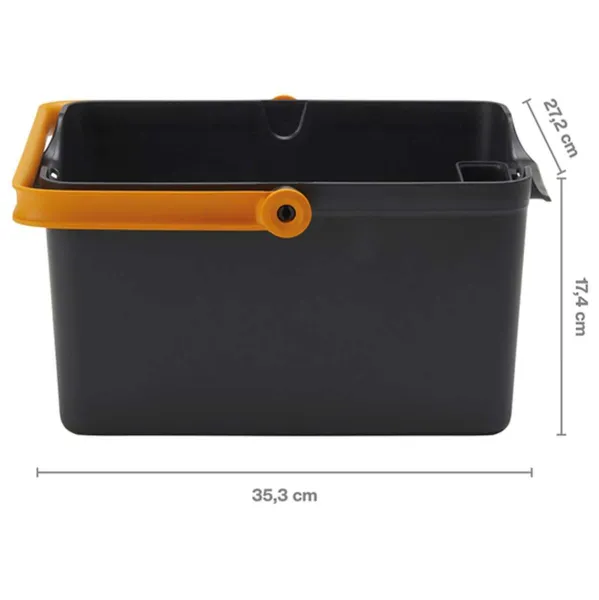 FISKARS® Aufbewahrungsbox mit Henkel Schwarz & Orange - Kunstharz
